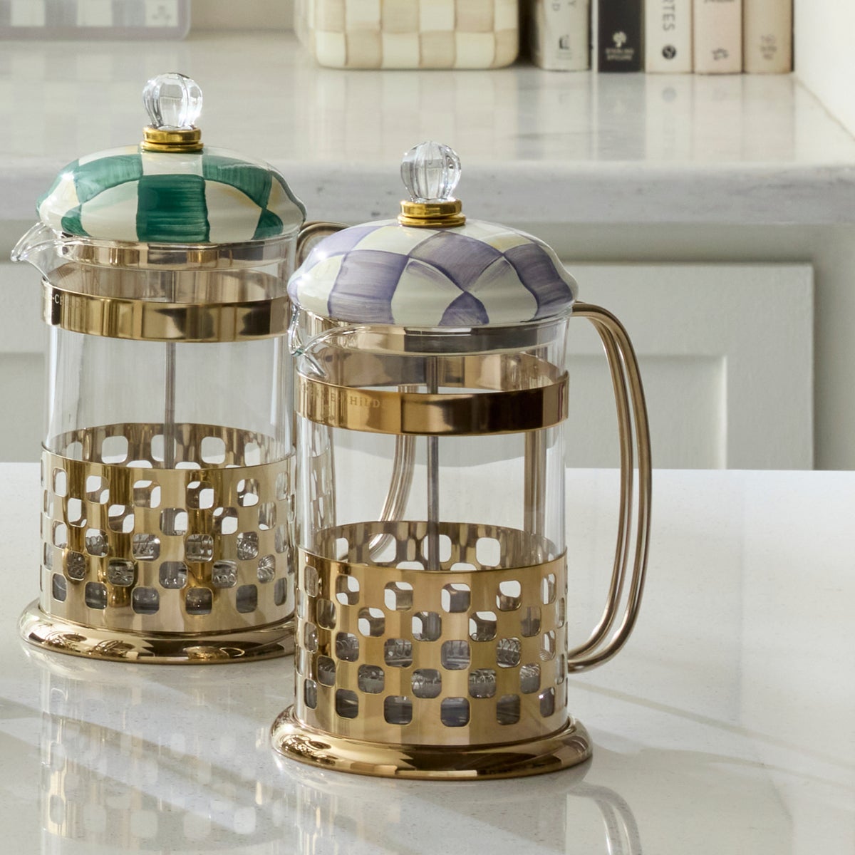 Violet Check French Press - Image 6