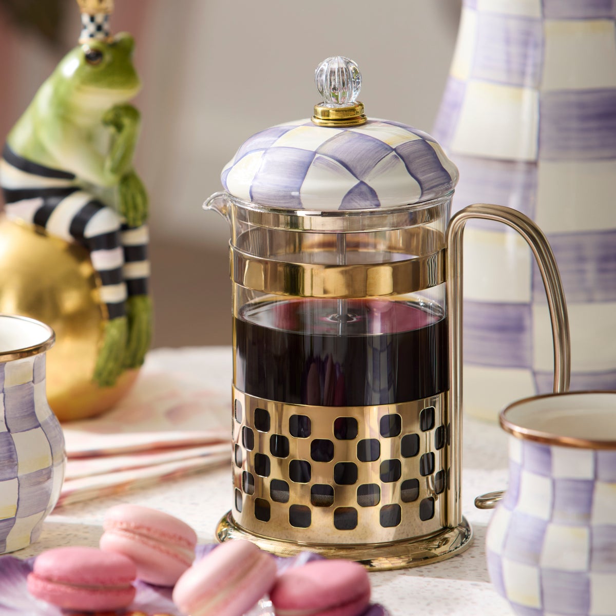 Violet Check French Press - Image 7
