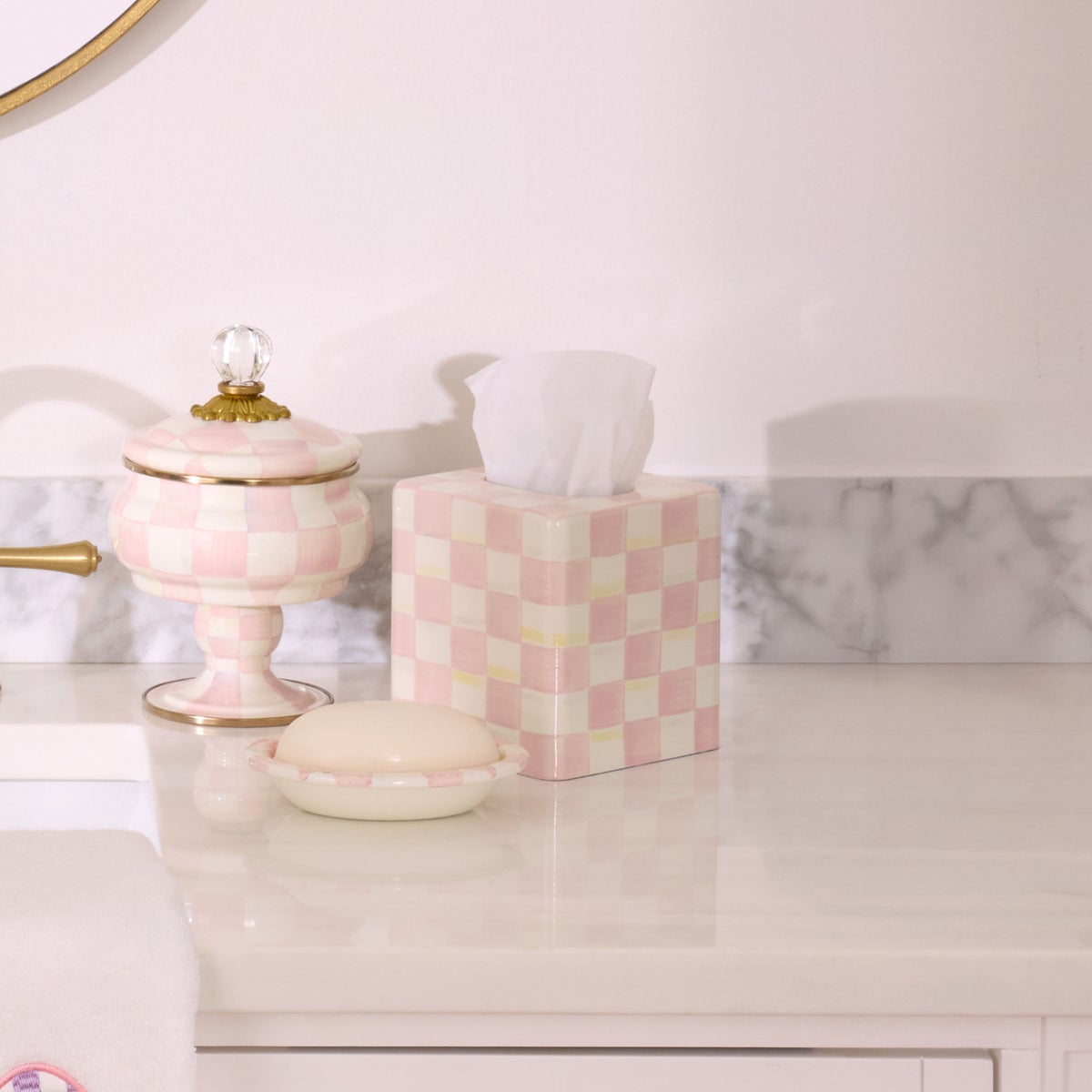 Rosy Check Boutique Tissue Box Cover - Image 2