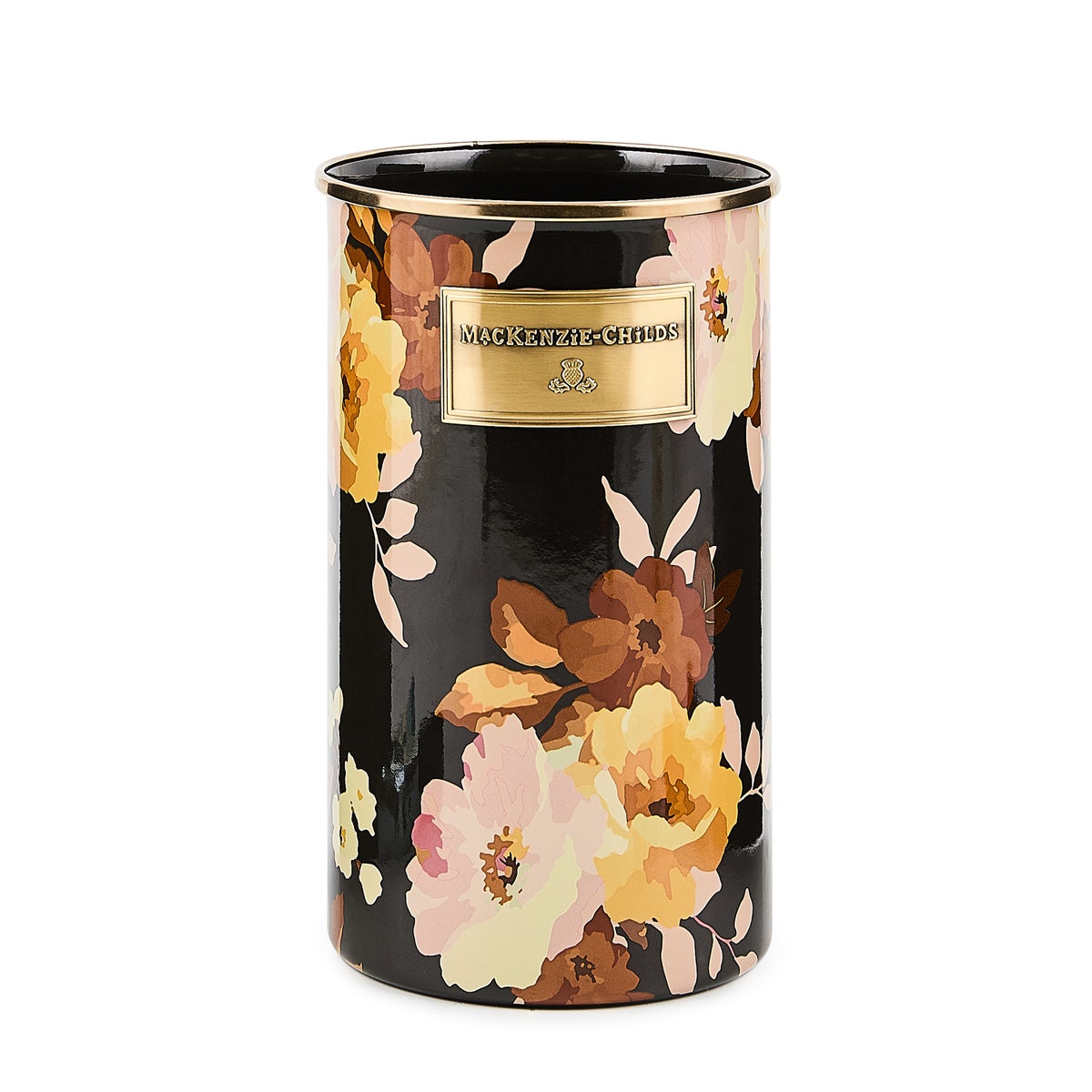 Wild Rose Brown Utensil Holder