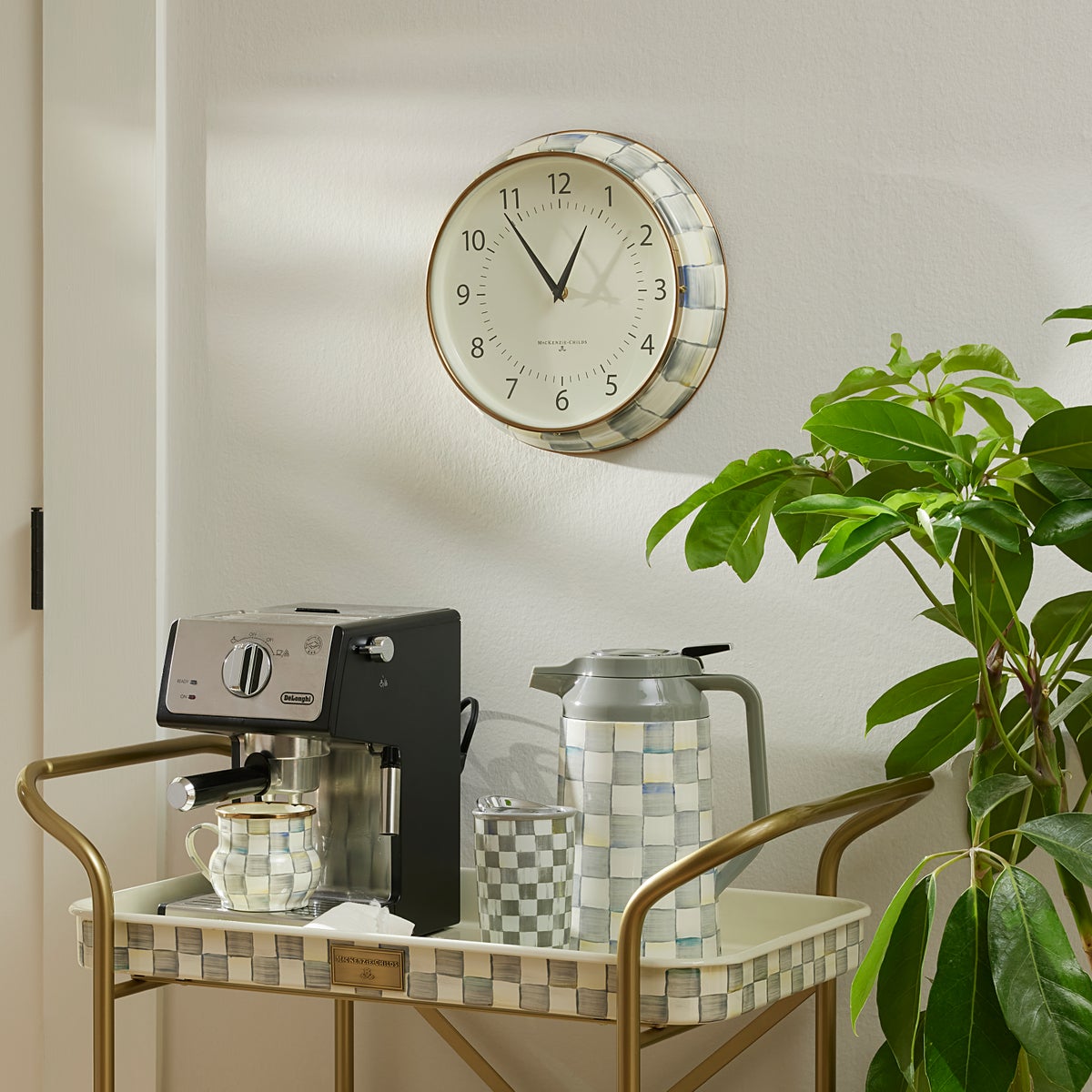 Sterling Check School Wall Clock - Image 2