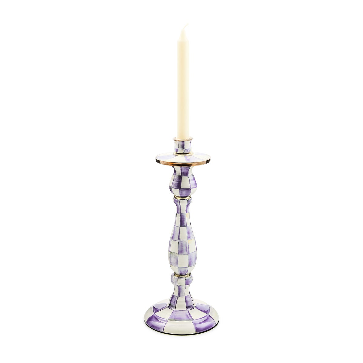 Violet Check Large Candlestick - Image 3