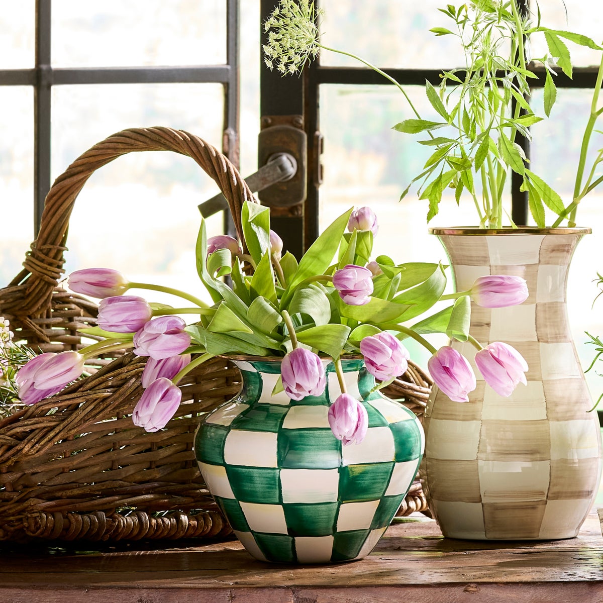 Emerald Check Large Vase - Image 2