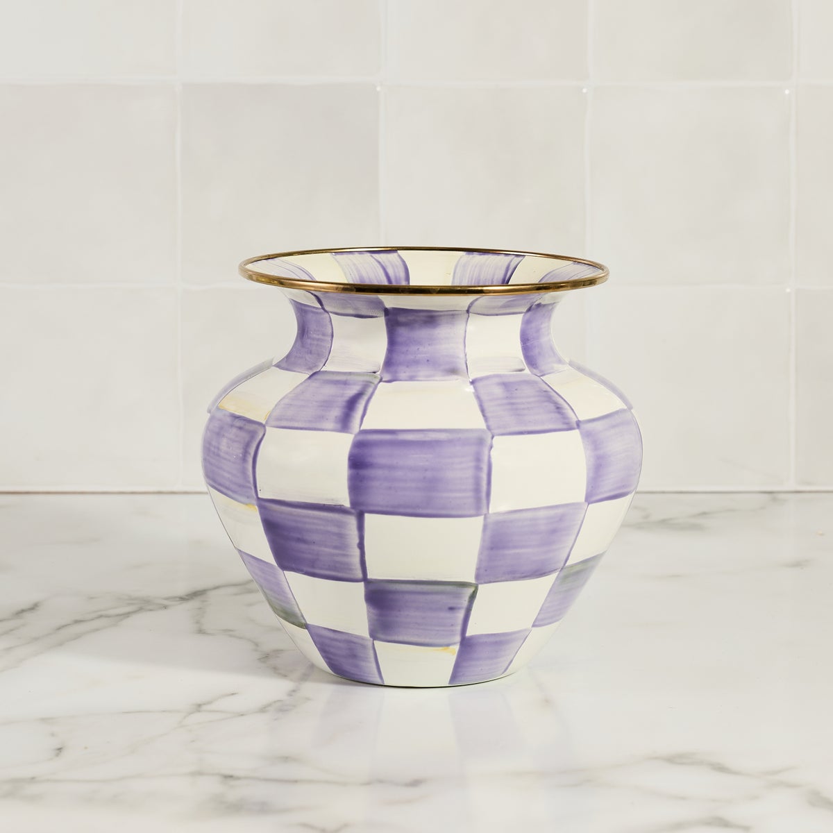 Violet Check Large Vase - Image 4