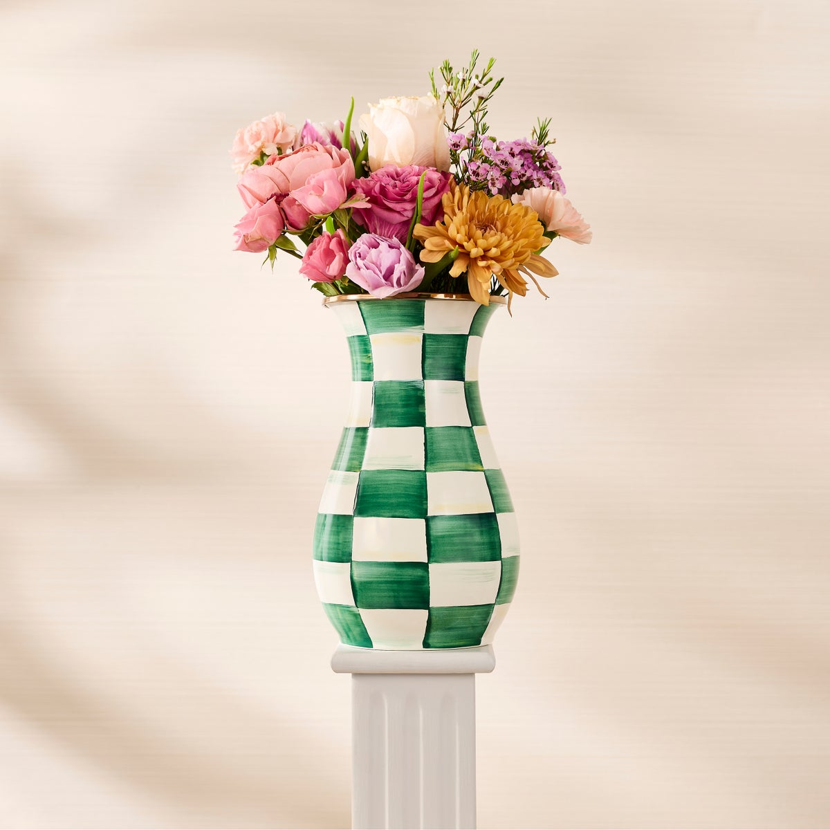 Emerald Check Tall Vase - Image 7