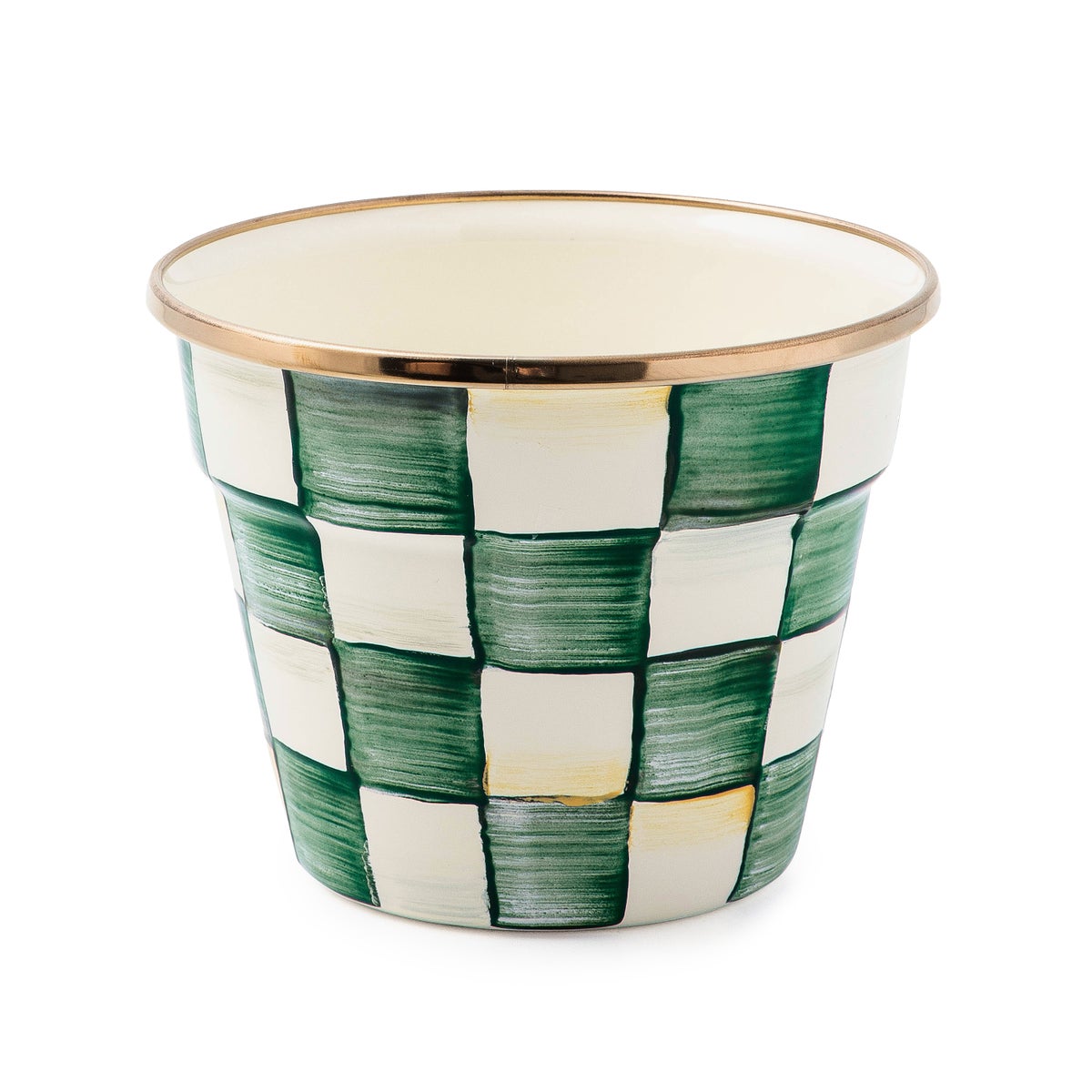 Emerald Check Small Garden Pot