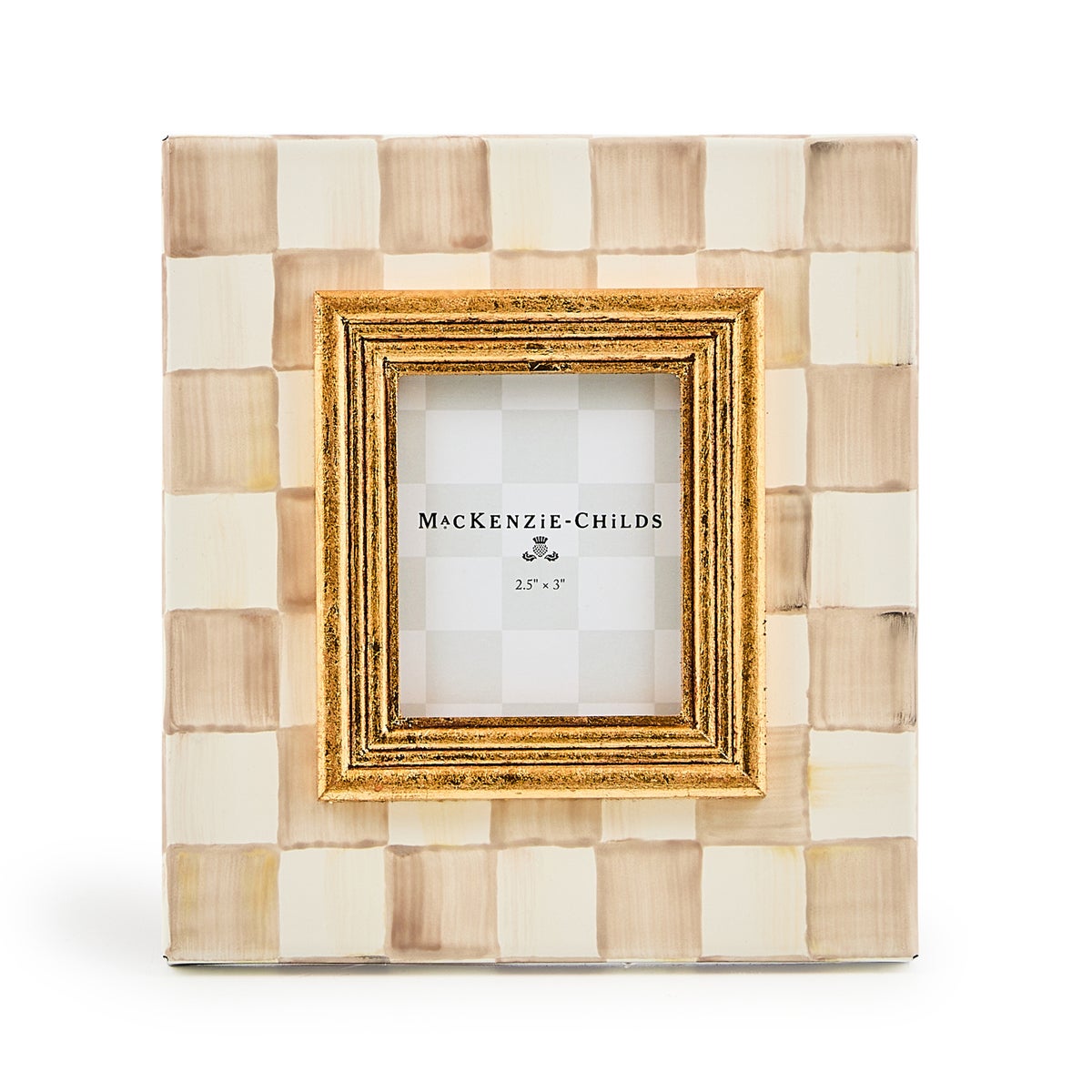 Mocha Check 2.5" x 3" Frame