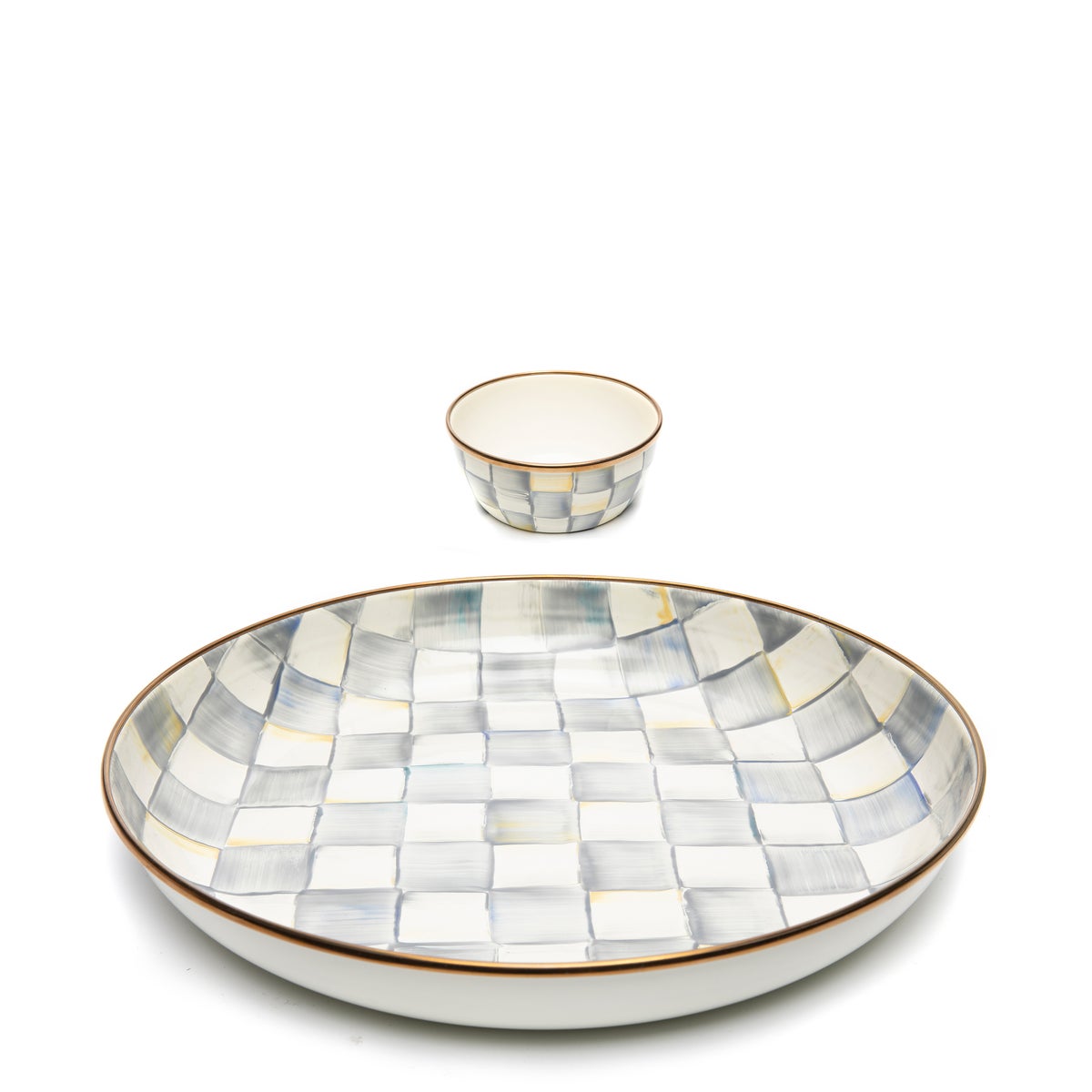 Sterling Check Chip & Dip Set